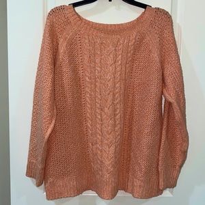 St. John’s Bay XL orange cable knit sweater